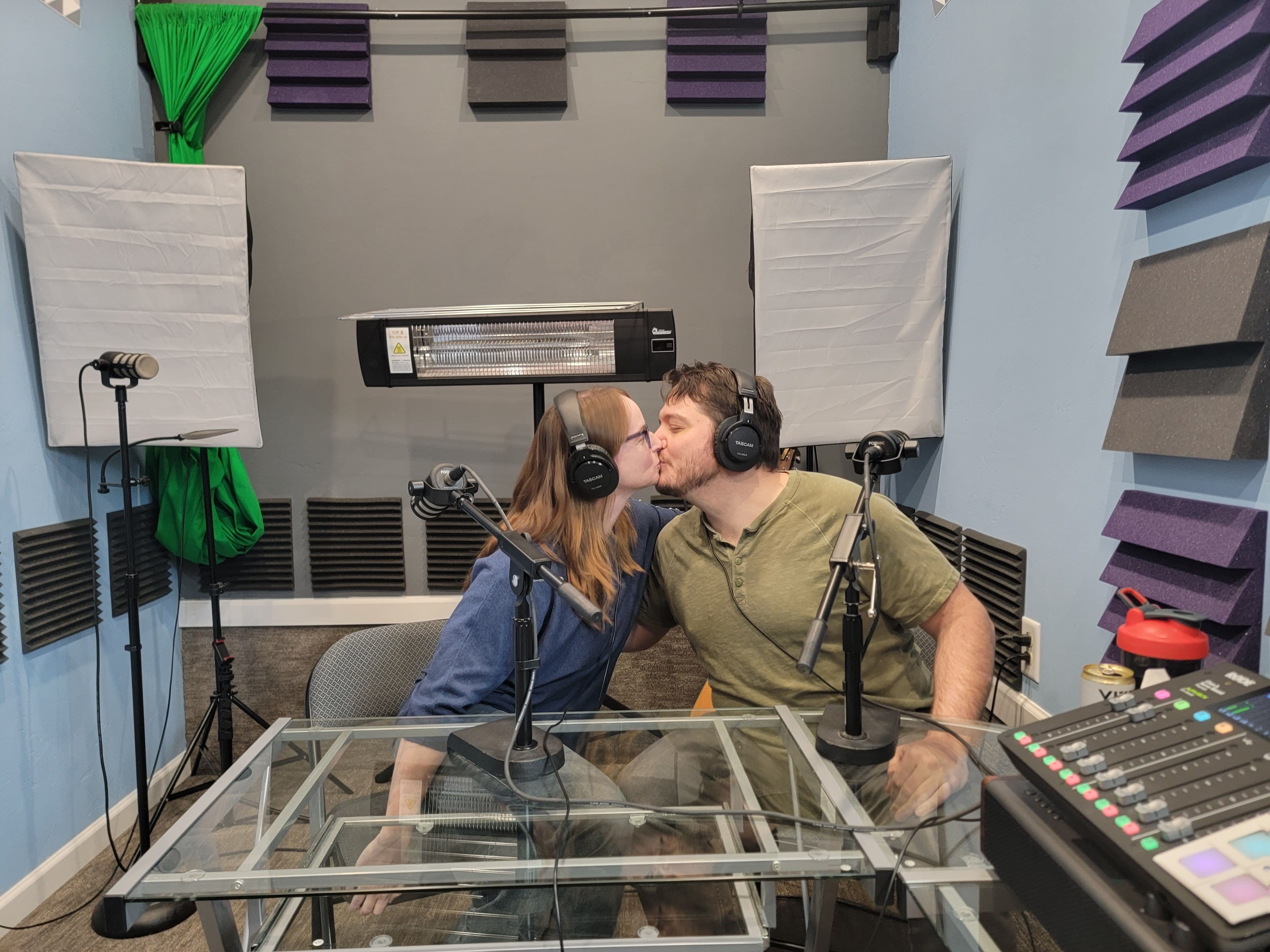 Couples have a blast in our studio. This couple did the Podcast Experience and got to take home the recording afterwards! Memories that last a lifetime.